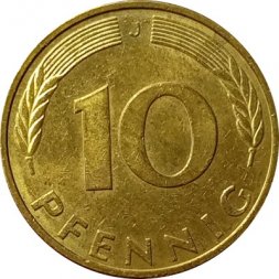 ФРГ 10 пфеннигов 1993 год (J)