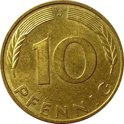 ФРГ 10 пфеннигов 1993 год (J)