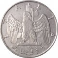Италия 1 лира 1939 год (не магнетик, 1939 - XVIII)