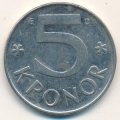 Швеция 5 крон 1990 год