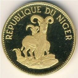 Монета Нигер 25 франков 1968 год