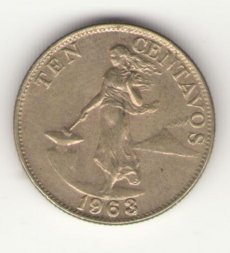 Филиппины 10 сентаво 1963 год
