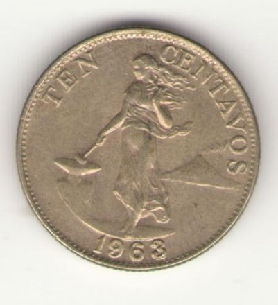 Филиппины 10 сентаво 1963 год