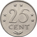 Антильские острова 25 центов 1975 год