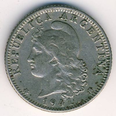Аргентина 20 сентаво 1941 год