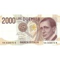 Италия 2000 лир 1990 год - Портрет Г. Маркони UNC