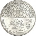 Португалия 5 евро 2021 год - Искусство лака