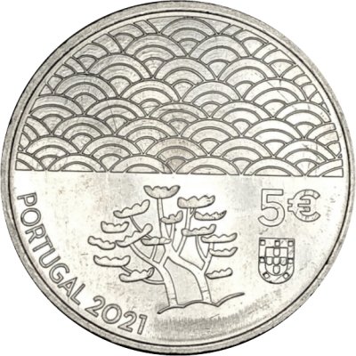 Португалия 5 евро 2021 год - Искусство лака