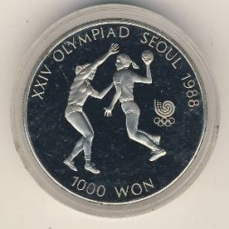 Южная Корея 1000 вон 1987 год