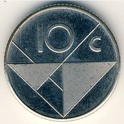 Аруба 10 центов 1986 год