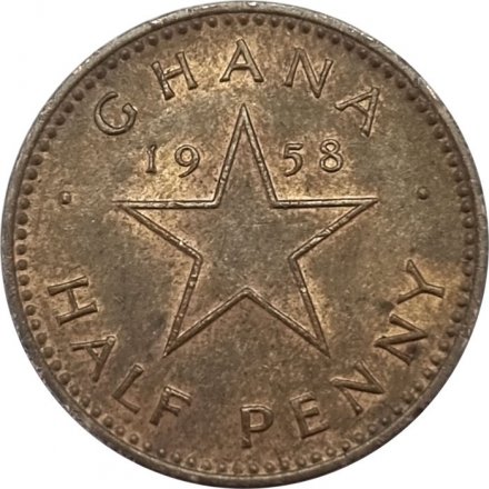 Гана 1/2 пенни 1958 год
