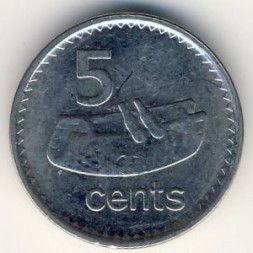 Монета Фиджи 5 центов 2009 год