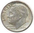 США 1 дайм (10 центов) 1950 год - Рузвельт (D)