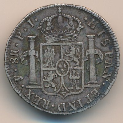 Боливия 8 реалов 1824 год