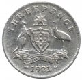 Австралия 3 пенса 1921 год