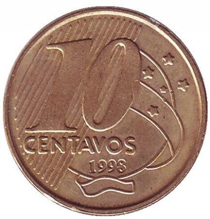 Бразилия 10 сентаво 1998 год - Педру I