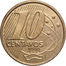 Бразилия 10 сентаво 1998 год - Педру I
