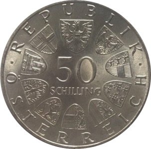 Австрия 50 шиллингов 1974 год - 50 лет Австрийскому радио