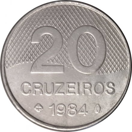 Бразилия 20 крузейро 1984 год