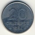 Бразилия 20 крузейро 1984 год