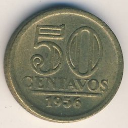 Бразилия 50 сентаво 1956 год