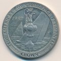 Остров Мэн 1 крона 1987 год - Регата Кубок Америки. Трофей. Яхты