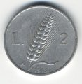 Италия 2 лиры 1949 год