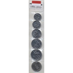 Набор из 6 монет Индонезия 1991-2010 год