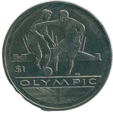 Виргинские острова 1 доллар 2012 год - XXX летние Олимпийские Игры - Футбол