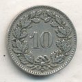 Швейцария 10 раппенов 1931 год