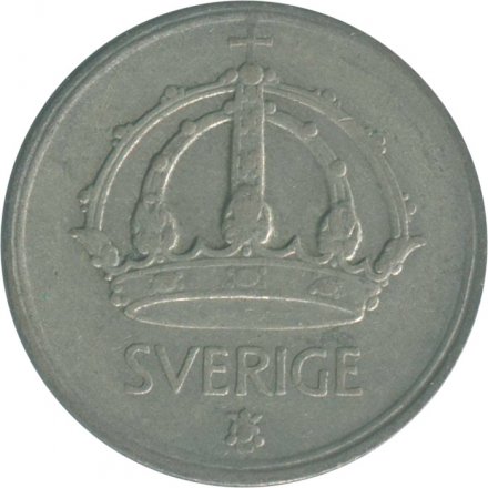 Швеция 25 эре 1949 год - Король Густав V