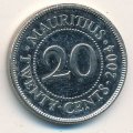 Маврикий 20 центов 2004 год