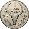 Мадагаскар 1 франк 2002 год UNC