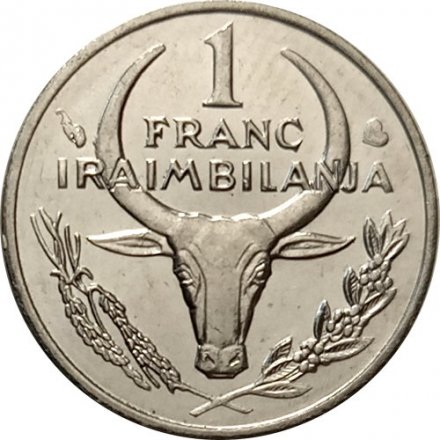 Мадагаскар 1 франк 2002 год UNC