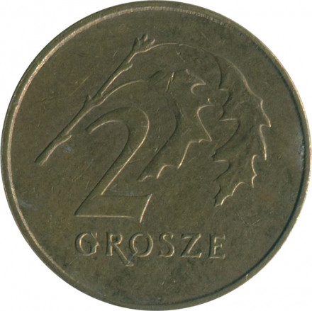 Польша 2 гроша 2008 год