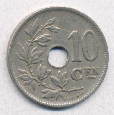 Бельгия 10 сантимов 1926 год BELGIE