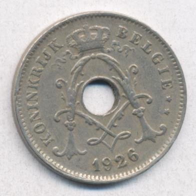 Бельгия 10 сантимов 1926 год BELGIE