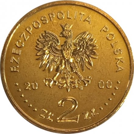 Польша 2 злотых 2000 год - Ян II Казимир Ваза (1648-1668)