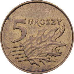 Польша 5 грошей 2005 год