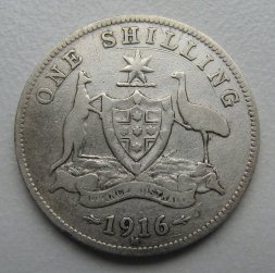 Австралия 1 шиллинг 1916 год - Король Георг V