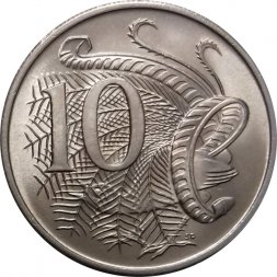 Австралия 10 центов 1966 год UNC