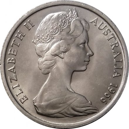 Австралия 10 центов 1966 год UNC