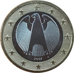 Германия 1 евро 2007 год (А)