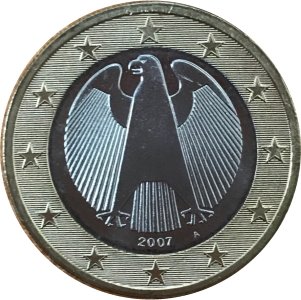 Германия 1 евро 2007 год (А)