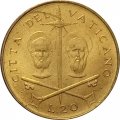 Ватикан 20 лир 1967 год