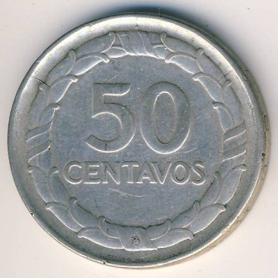 Колумбия 50 сентаво 1947 год