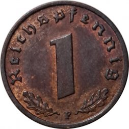 Третий Рейх 1 рейхспфенниг 1937 год (F)