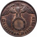 Третий Рейх 1 рейхспфенниг 1937 год (F)