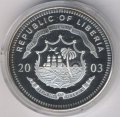 Либерия 20 долларов 2003 год - Продажа Аляски 1867
