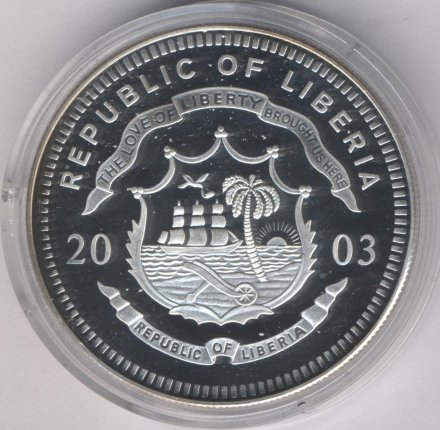 Либерия 20 долларов 2003 год - Продажа Аляски 1867